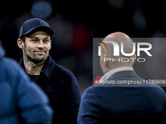 Daley Blind participates in the match between Ajax Legends and Real Madrid Legends at the Johan Cruijff ArenA for the Dutch Eredivisie seaso...