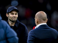 Daley Blind participates in the match between Ajax Legends and Real Madrid Legends at the Johan Cruijff ArenA for the Dutch Eredivisie seaso...