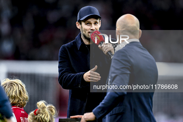 Daley Blind participates in the match between Ajax Legends and Real Madrid Legends at the Johan Cruijff ArenA for the Dutch Eredivisie seaso...