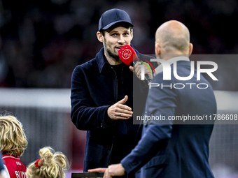 Daley Blind participates in the match between Ajax Legends and Real Madrid Legends at the Johan Cruijff ArenA for the Dutch Eredivisie seaso...