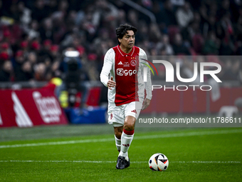 AFC Ajax Amsterdam legend Sonny Silooy participates in the match between Ajax Legends and Real Madrid Legends at the Johan Cruijff ArenA for...