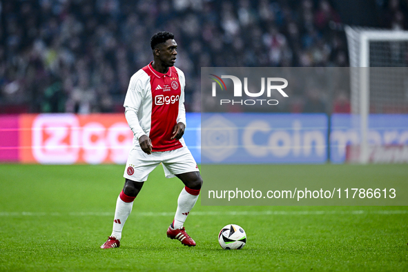 AFC Ajax Amsterdam legend Clarence Seedorf participates in the match between Ajax Legends and Real Madrid Legends at the Johan Cruijff ArenA...