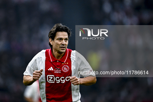 AFC Ajax Amsterdam legend Jari Litmanen participates in the match between Ajax Legends and Real Madrid Legends at the Johan Cruijff ArenA fo...