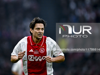 AFC Ajax Amsterdam legend Jari Litmanen participates in the match between Ajax Legends and Real Madrid Legends at the Johan Cruijff ArenA fo...