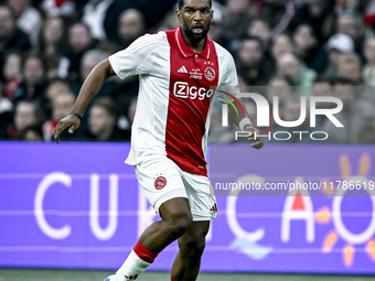 AFC Ajax Amsterdam legend Ryan Babel plays during the match between Ajax Legends and Real Madrid Legends at the Johan Cruijff ArenA for the...