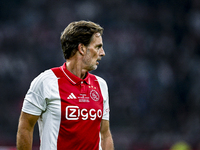 AFC Ajax Amsterdam legend Ronald de Boer participates in the match between Ajax Legends and Real Madrid Legends at the Johan Cruijff ArenA f...