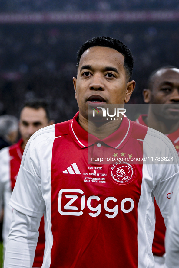 AFC Ajax Amsterdam legend Urby Emanuelson participates in the match between Ajax Legends and Real Madrid Legends at the Johan Cruijff ArenA...