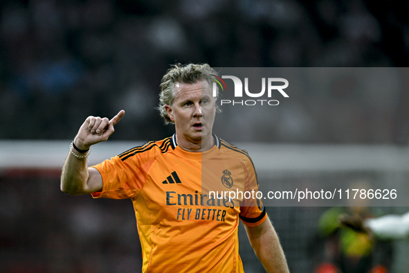 Real Madrid CF legend player Steve McManaman participates in the match between Ajax Legends and Real Madrid Legends at the Johan Cruijff Are...