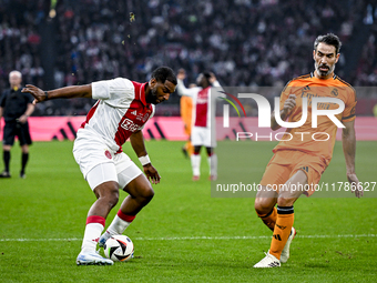 AFC Ajax Amsterdam legend Ryan Babel and Real Madrid CF legend Fernando Sanz participate in the match between Ajax Legends and Real Madrid L...