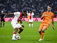 AFC Ajax Amsterdam legend Ryan Babel and Real Madrid CF legend Fernando Sanz participate in the match between Ajax Legends and Real Madrid L...