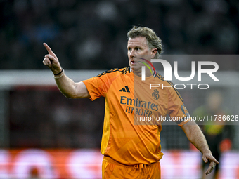 Real Madrid CF legend player Steve McManaman participates in the match between Ajax Legends and Real Madrid Legends at the Johan Cruijff Are...