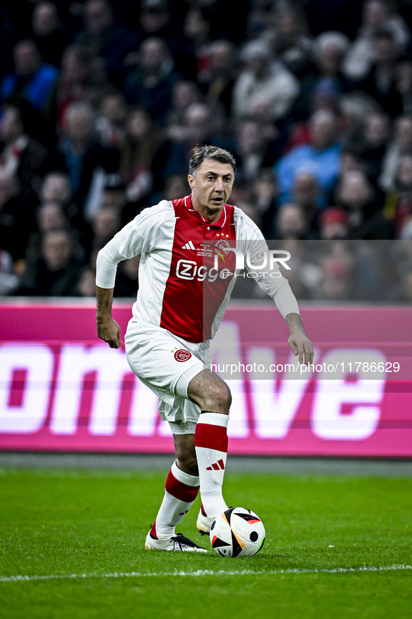 AFC Ajax Amsterdam legend Shota Arveladze participates in the match between Ajax Legends and Real Madrid Legends at the Johan Cruijff ArenA...