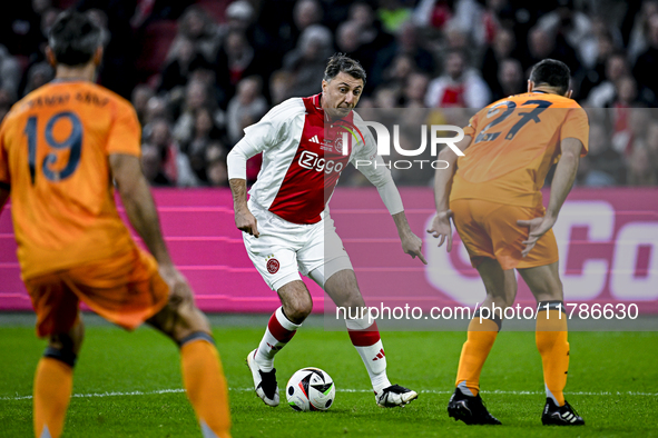 AFC Ajax Amsterdam legend Shota Arveladze participates in the match between Ajax Legends and Real Madrid Legends at the Johan Cruijff ArenA...