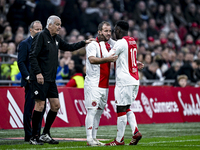 Roelof Luinge, AFC Ajax Amsterdam legend player Rafael van der Vaart, and AFC Ajax Amsterdam legend player Clarence Seedorf participate in t...