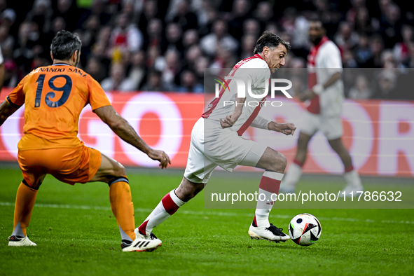 AFC Ajax Amsterdam legend Shota Arveladze participates in the match between Ajax Legends and Real Madrid Legends at the Johan Cruijff ArenA...