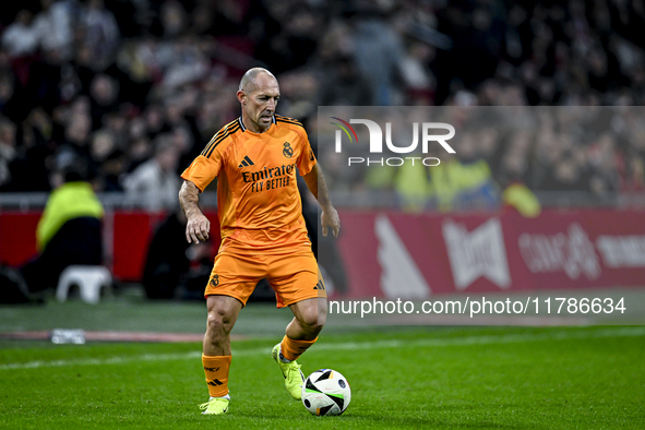 Real Madrid CF legend player Pedro Munitis participates in the match between Ajax Legends and Real Madrid Legends at the Johan Cruijff ArenA...