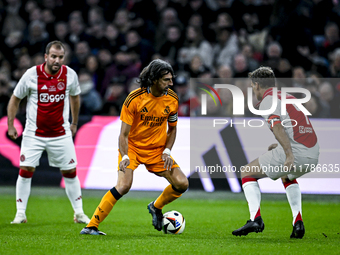 Real Madrid CF legend player Jose Amavisca participates in the match between Ajax Legends and Real Madrid Legends at the Johan Cruijff ArenA...