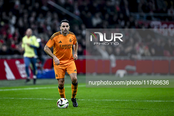 Real Madrid CF legend player Antonio Nunez participates in the match between Ajax Legends and Real Madrid Legends at the Johan Cruijff ArenA...