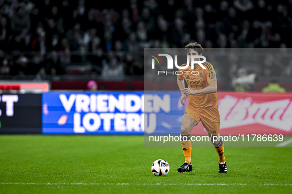 Real Madrid CF legend player Esteban Granero participates in the match between Ajax Legends and Real Madrid Legends at the Johan Cruijff Are...