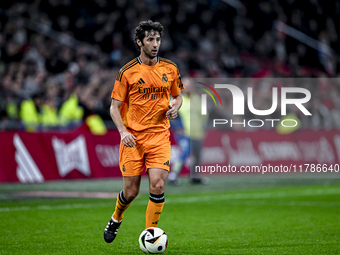 Real Madrid CF legend player Esteban Granero participates in the match between Ajax Legends and Real Madrid Legends at the Johan Cruijff Are...