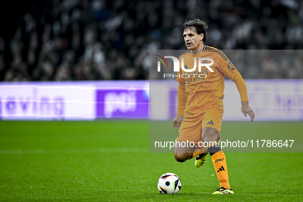 Real Madrid CF legend Fernando Morientes participates in the match between Ajax Legends and Real Madrid Legends at the Johan Cruijff ArenA f...