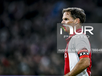 AFC Ajax Amsterdam legend Frank de Boer participates in the match between Ajax Legends and Real Madrid Legends at the Johan Cruijff ArenA fo...