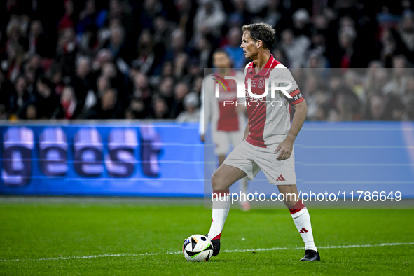 AFC Ajax Amsterdam legend Frank de Boer participates in the match between Ajax Legends and Real Madrid Legends at the Johan Cruijff ArenA fo...