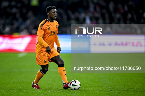 Real Madrid CF legend Clarence Seedorf participates in the match between Ajax Legends and Real Madrid Legends at the Johan Cruijff ArenA for...