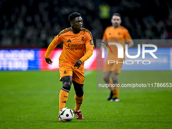 Real Madrid CF legend Clarence Seedorf participates in the match between Ajax Legends and Real Madrid Legends at the Johan Cruijff ArenA for...