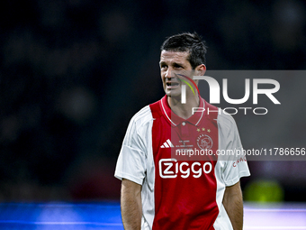 AFC Ajax Amsterdam legend Cristian Chivu participates in the match between Ajax Legends and Real Madrid Legends at the Johan Cruijff ArenA f...