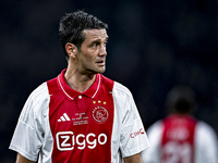 AFC Ajax Amsterdam legend Cristian Chivu participates in the match between Ajax Legends and Real Madrid Legends at the Johan Cruijff ArenA f...