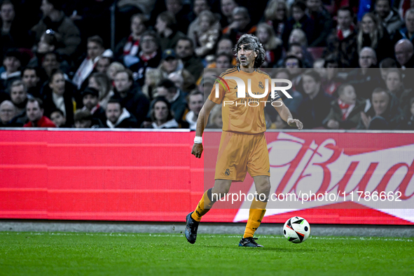 Real Madrid CF legend player Jose Amavisca participates in the match between Ajax Legends and Real Madrid Legends at the Johan Cruijff ArenA...