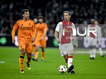 AFC Ajax Amsterdam legend Frank de Boer participates in the match between Ajax Legends and Real Madrid Legends at the Johan Cruijff ArenA fo...