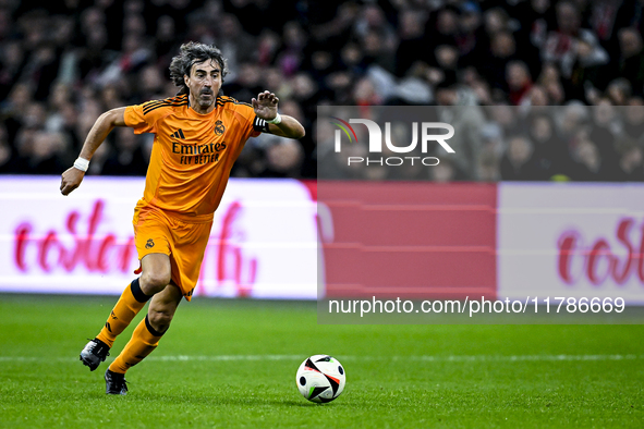 Real Madrid CF legend player Jose Amavisca participates in the match between Ajax Legends and Real Madrid Legends at the Johan Cruijff ArenA...