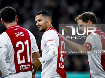 AFC Ajax Amsterdam legend Ricardo van Rhijn plays during the match between Ajax Legends and Real Madrid Legends at the Johan Cruijff ArenA f...