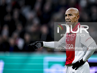 AFC Ajax Amsterdam legend Simon Tahamata participates in the match between Ajax Legends and Real Madrid Legends at the Johan Cruijff ArenA f...