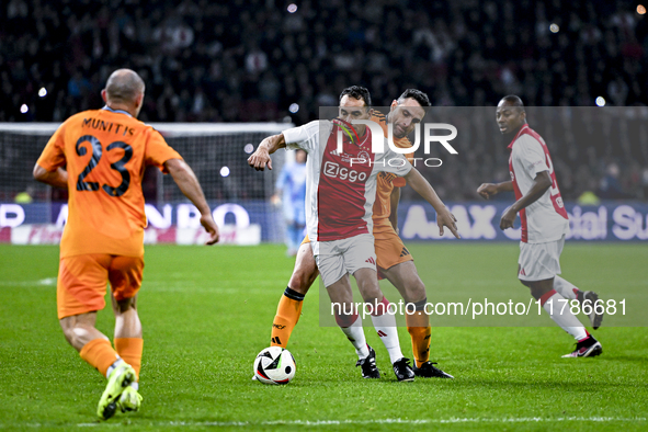 AFC Ajax Amsterdam legend Gerald Vanenburg participates in the match between Ajax Legends and Real Madrid Legends at the Johan Cruijff ArenA...