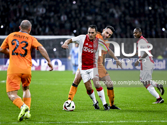 AFC Ajax Amsterdam legend Gerald Vanenburg participates in the match between Ajax Legends and Real Madrid Legends at the Johan Cruijff ArenA...