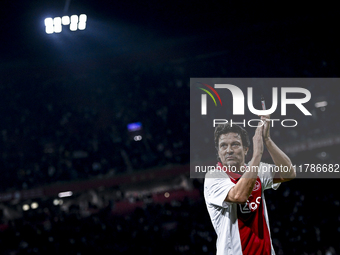 AFC Ajax Amsterdam legend Jari Litmanen participates in the match between Ajax Legends and Real Madrid Legends at the Johan Cruijff ArenA fo...