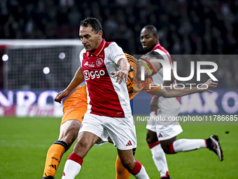 AFC Ajax Amsterdam legend Gerald Vanenburg participates in the match between Ajax Legends and Real Madrid Legends at the Johan Cruijff ArenA...