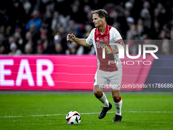 AFC Ajax Amsterdam legend Frank de Boer participates in the match between Ajax Legends and Real Madrid Legends at the Johan Cruijff ArenA fo...