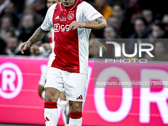 AFC Ajax Amsterdam legend Demy de Zeeuw plays during the match between Ajax Legends and Real Madrid Legends at the Johan Cruijff ArenA in Am...