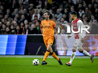 Real Madrid CF legend player Jose Amavisca and AFC Ajax Amsterdam legend player Ricardo van Rhijn participate in the match between Ajax Lege...