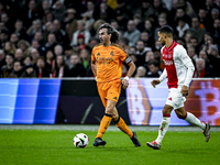 Real Madrid CF legend player Jose Amavisca and AFC Ajax Amsterdam legend player Ricardo van Rhijn participate in the match between Ajax Lege...