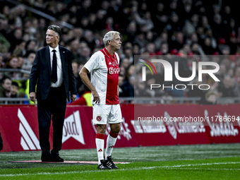 AFC Ajax Amsterdam legend player Dick Schoenaker participates in the match between Ajax Legends and Real Madrid Legends at the Johan Cruijff...