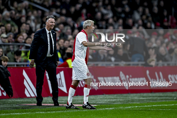 AFC Ajax Amsterdam legend player Dick Schoenaker participates in the match between Ajax Legends and Real Madrid Legends at the Johan Cruijff...