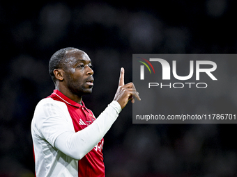 AFC Ajax Amsterdam legend Kiki Musampa participates in the match between Ajax Legends and Real Madrid Legends at the Johan Cruijff ArenA for...