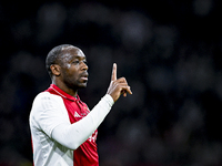 AFC Ajax Amsterdam legend Kiki Musampa participates in the match between Ajax Legends and Real Madrid Legends at the Johan Cruijff ArenA for...