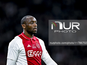 AFC Ajax Amsterdam legend Kiki Musampa participates in the match between Ajax Legends and Real Madrid Legends at the Johan Cruijff ArenA for...