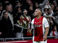 AFC Ajax Amsterdam legend Demy de Zeeuw plays during the match between Ajax Legends and Real Madrid Legends at the Johan Cruijff ArenA in Am...